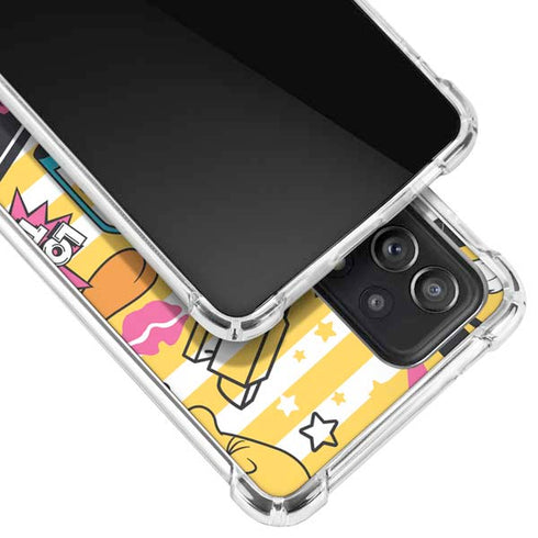 Looney Tunes Tweety and Sylvester Striped Patches Galaxy A72 5G Clear Case